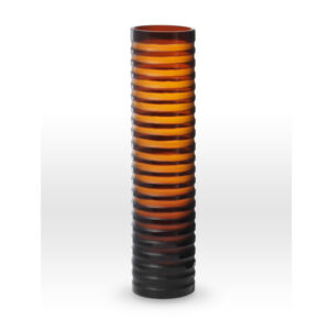 Gold Amber Cut Vase SN0120 - Viterra Art Glass