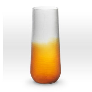 Ombre Amber Smoke Cut Vase SU0116 - Viterra Art Glass