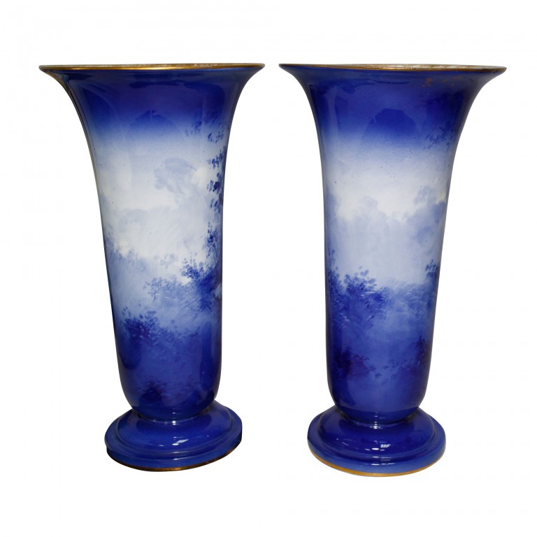 Blue Children Pedestal Vase Pa