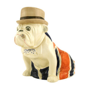 Bulldog Draped in Union Jack with Derby Hat D6178 - Large