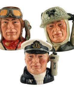 Canadian Soldier Matched Set 3 D6903/4/5 - Small - Royal Doulton Character Jug