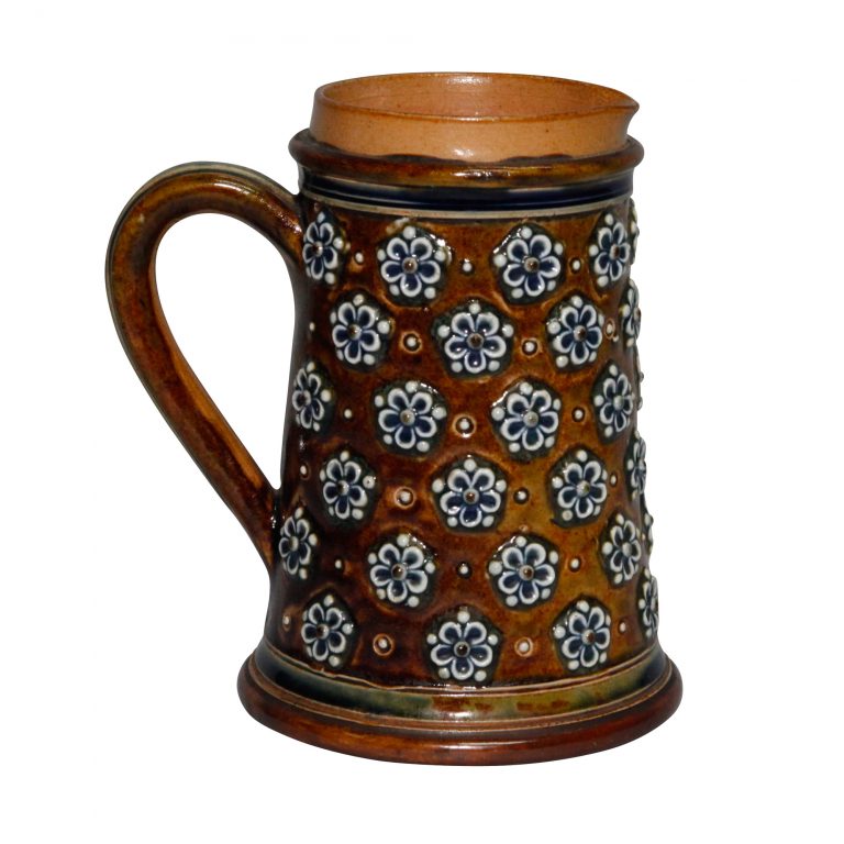 Stoneware Pitcher with Fluerettes