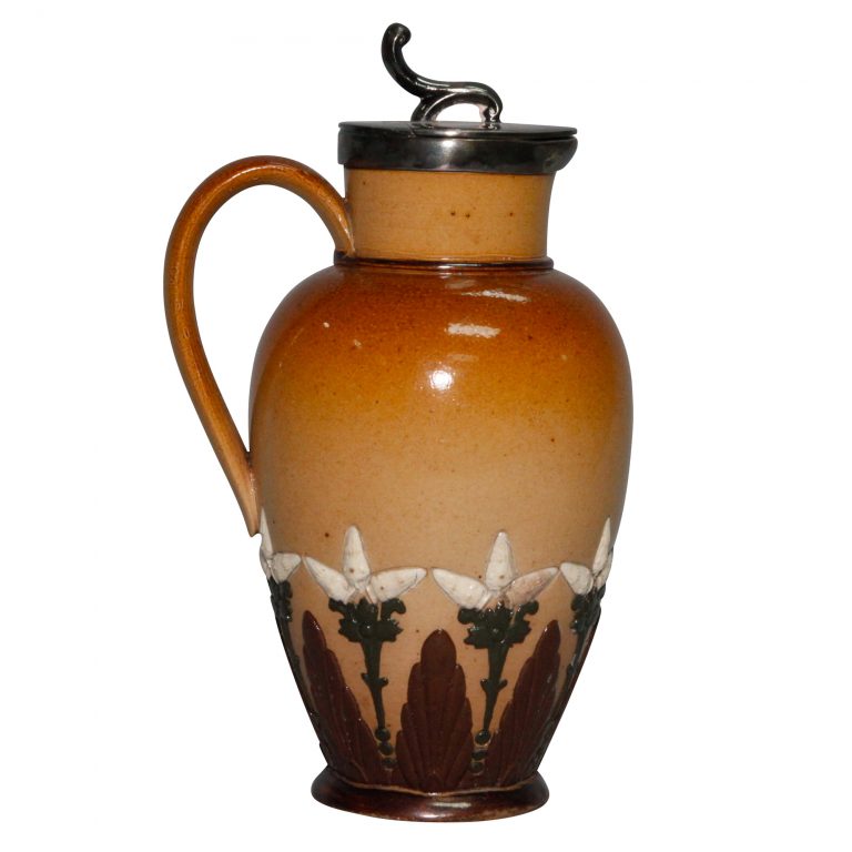 Stoneware Lidded Pitcher