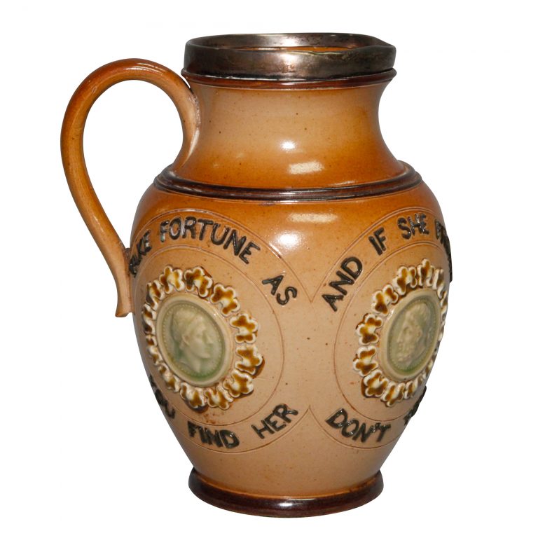 Stoneware Sayings Pitcher