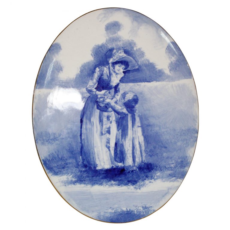 Blue Children Oval Plaque - Royal Doulton Seriesware