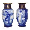 Blue Children Vase PAIR WTCHD - Royal Doulton Seriesware