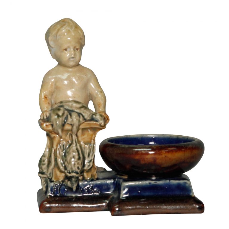 Boy with Clarinet Open Salt - George Tinworth Figurine