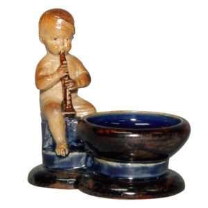 Boy with Clarinet Open Salt - George Tinworth Figurine