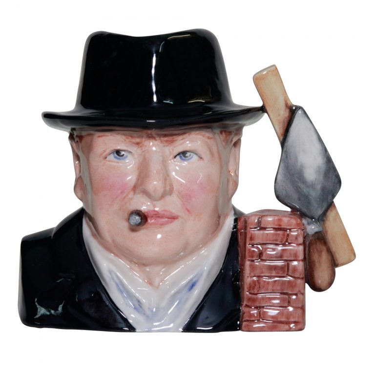 Bairstow Manor Winston Churchill Bricklayer Small Character Jug