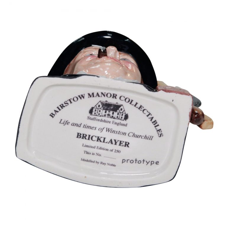 Bairstow Manor Winston Churchill Bricklayer Small Character Jug