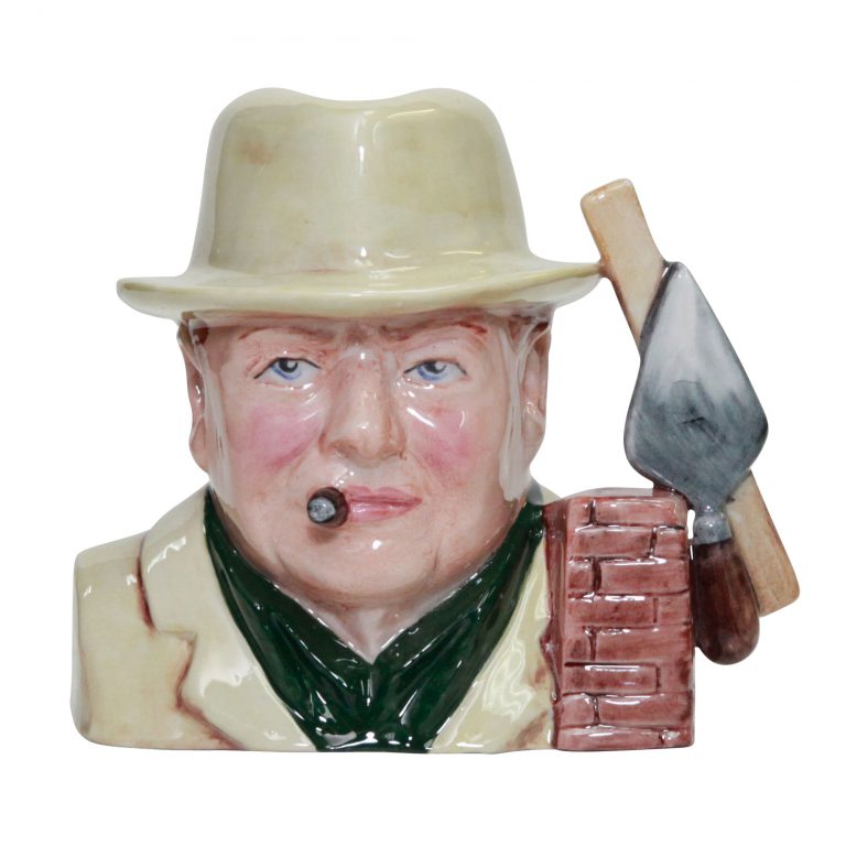 Bairstow Manor Winston Churchill Bricklayer Small Character jug