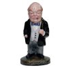 Bairstow Manor Winston Churchill Figure in blue with Bulldog