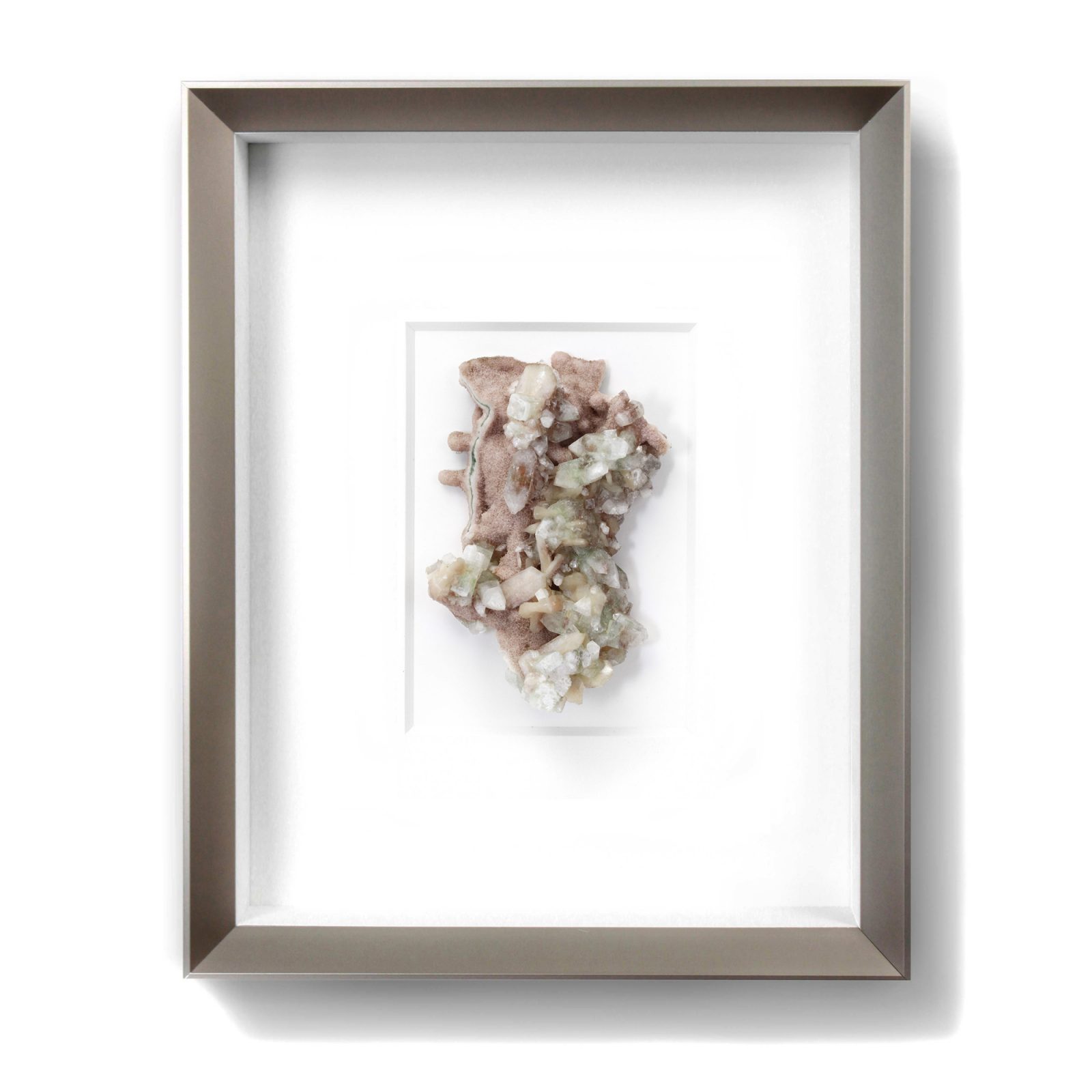 8 x 10 Artist Select Crystal Apophyllite on Stilbite - White & Apricot Coloration