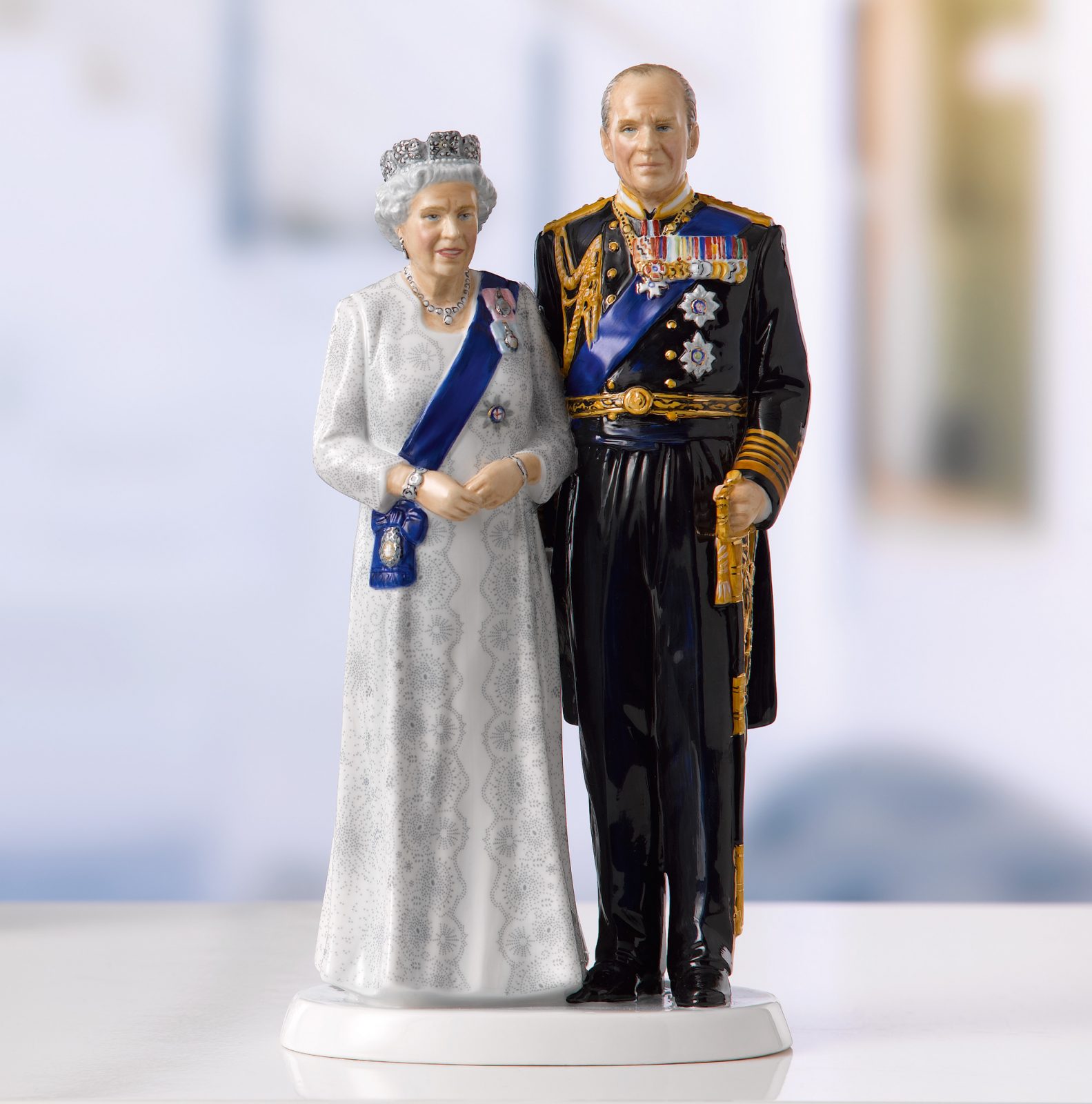 Platinum Wedding Anniversary - QEII 70th Anniversary HN5874 - Royal Doulton Figurine