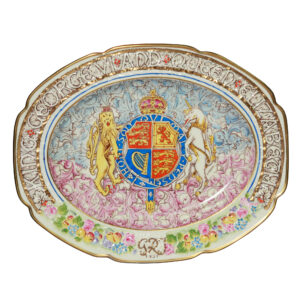 George VI Eliz Platter Paragon - Commemorative