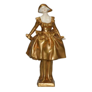 Harlequinade Woman (Gold) HN635 - Royal Doulton Figurine