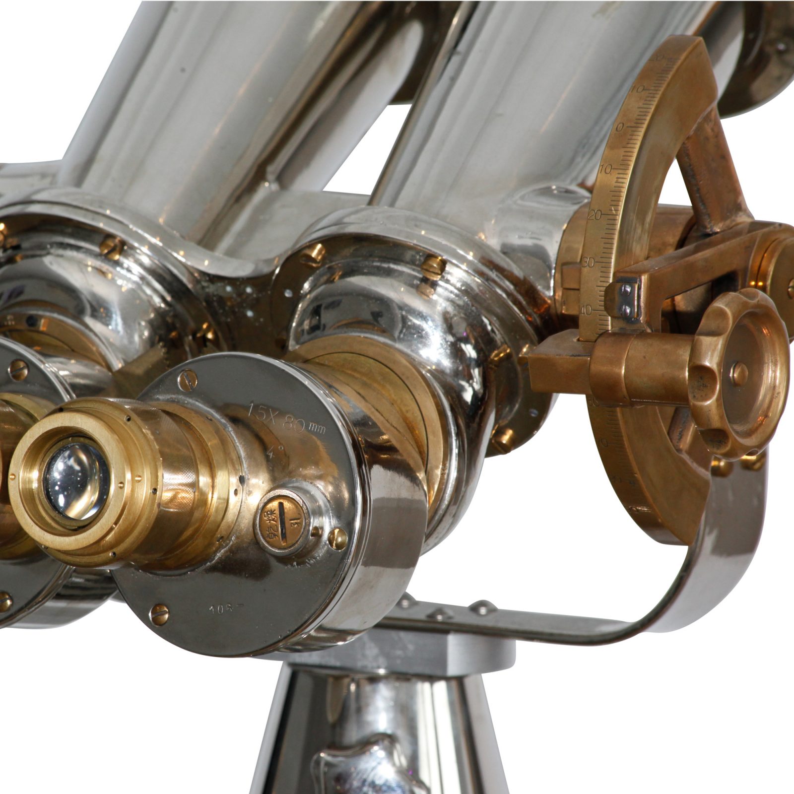 15x80 Japanese (Yashima Tokyo) Binoculars on Wooden and Steel Tripod