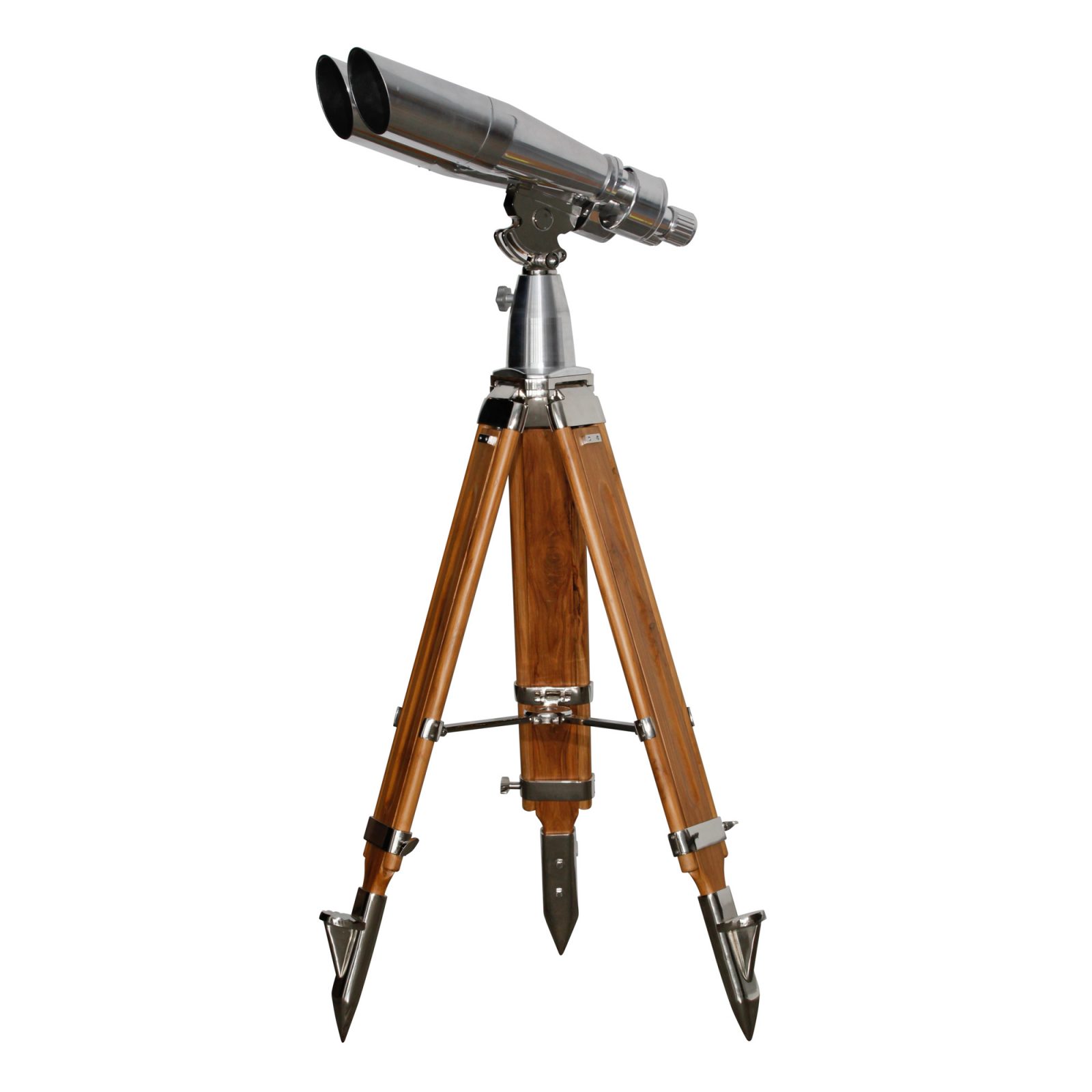 15x80 PMC USA Contemporary Binoculars on Steel and Wooden Tripods