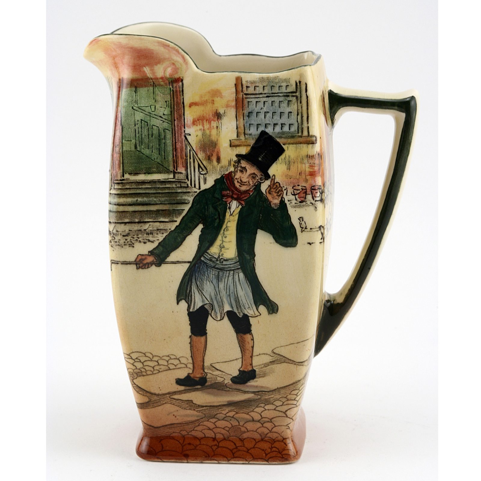 Dickens Trotty Veck Square Pitcher - Royal Doulton Seriesware