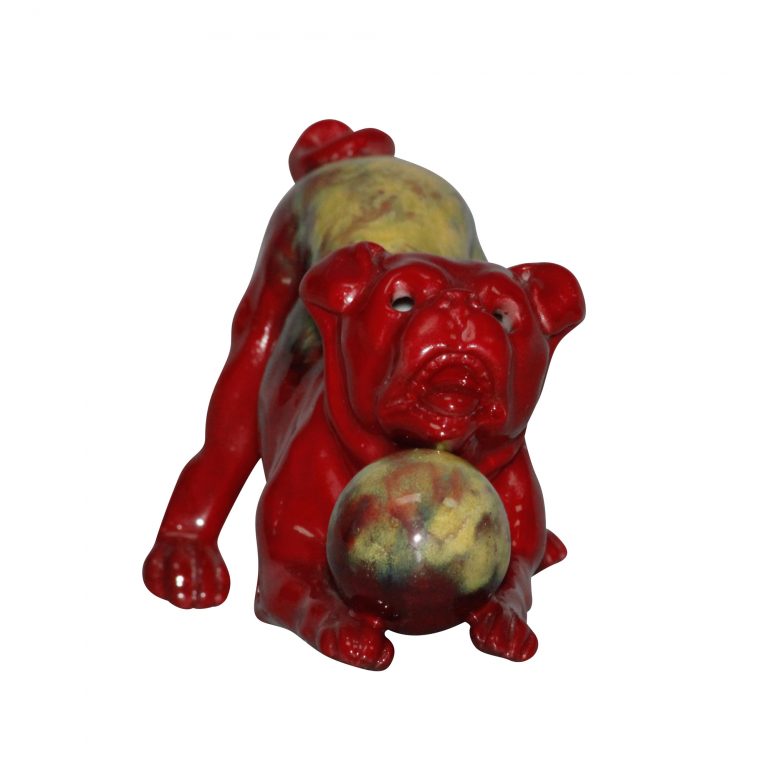 Bernard Moore Pug Playing - Royal Doulton Flambe