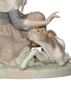 Caressing Little Calf 4827 - Lladro Figurine