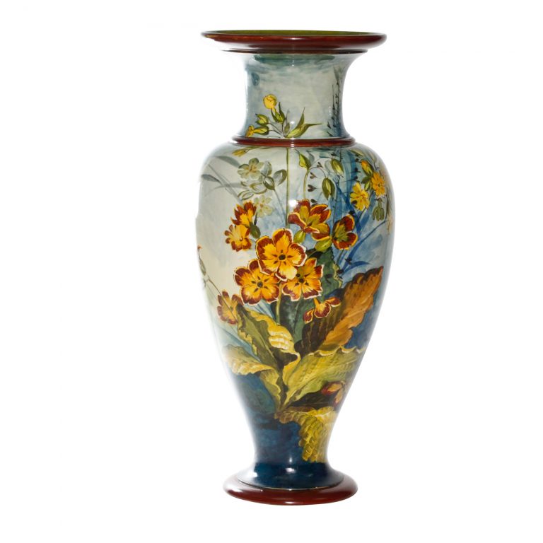 Faience Vase Daffodils MW - Royal Doulton Stoneware