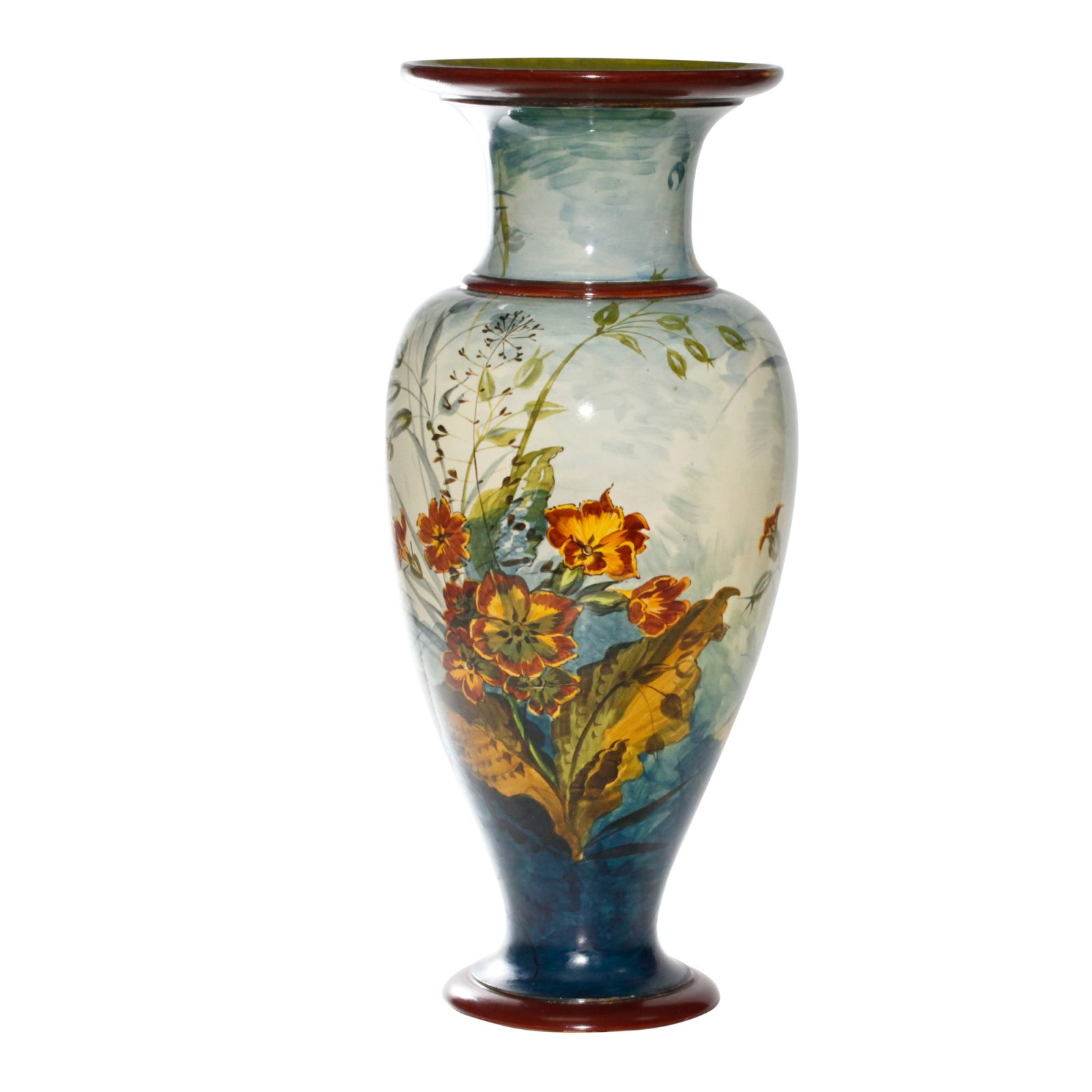 Faience Vase Daffodils MW - Royal Doulton Stoneware