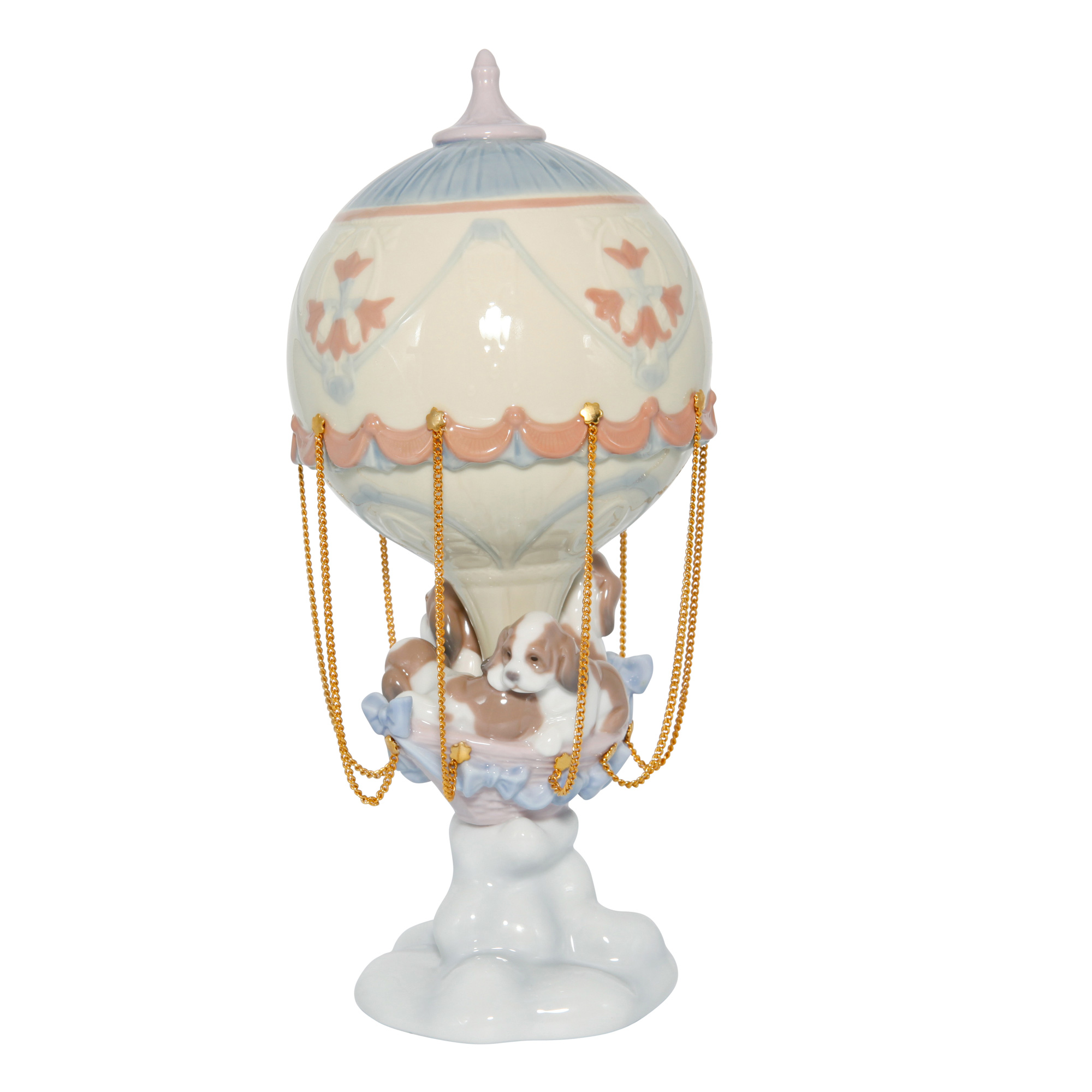 ◆リヤドロ◆ フィギュリン 犬 気球で上がって Up and away リヤドロ LLADRO 「up and away」