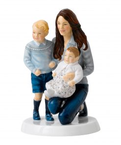 Young Royals HN5883 (Princess Catherine, Prince George and Princess Charlotte) - Royal Doulton Figurine