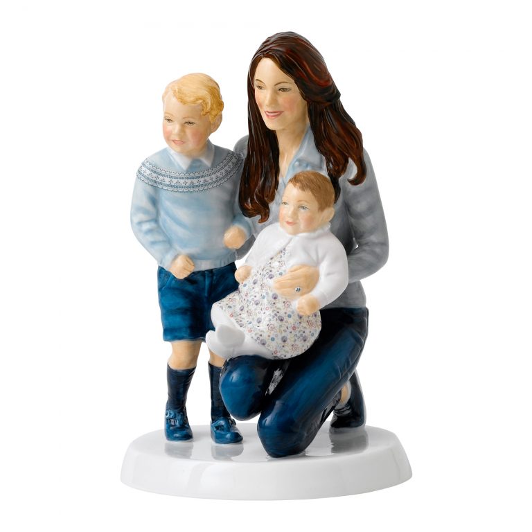 Young Royals HN5883 (Princess Catherine, Prince George and Princess Charlotte) - Royal Doulton Figurine