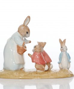 Mrs. Rabbit & Four Bunnies - Beatrix Potter Tableau
