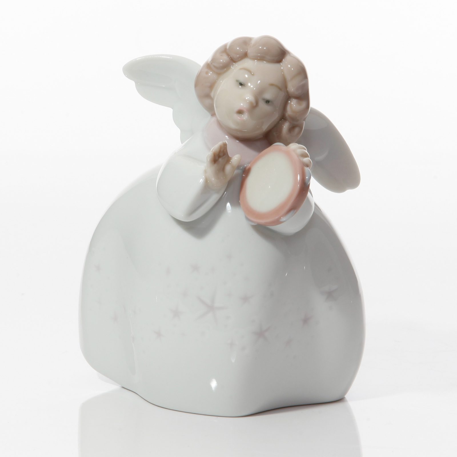 Little Angel with Tambourine 6530 - Lladro Figure