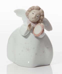 Little Angel with Tambourine 6530 - Lladro Figure