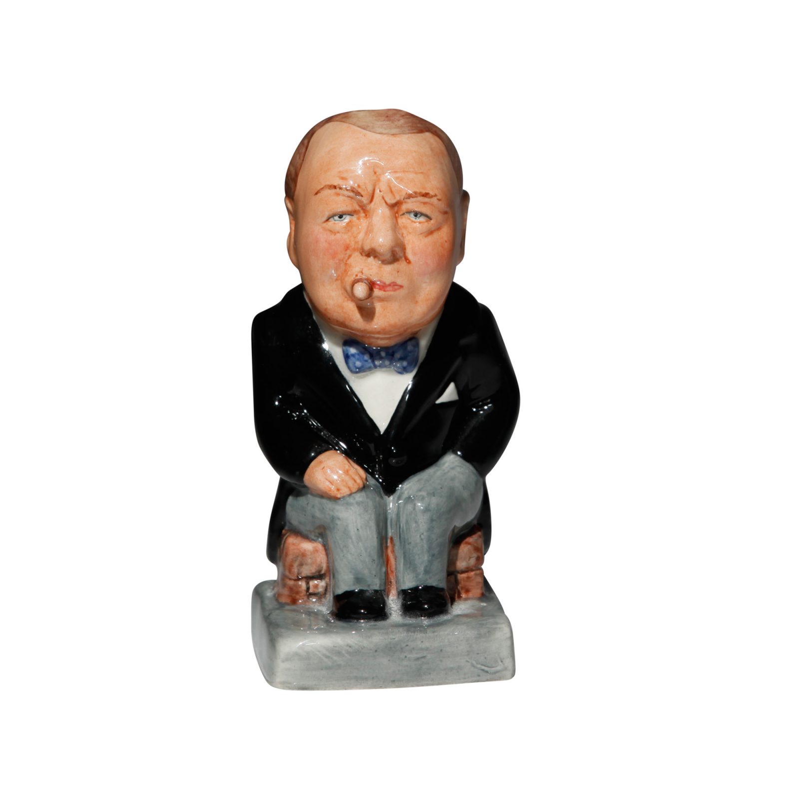 Winston Churchill Toby Jug - (Black jacket and grey pants) - Bairstow Manor Collectables