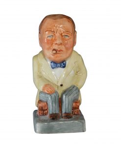 Winston Churchill Toby Jug - (Yellow jacket and grey striped pants) - Bairstow Manor Collectables