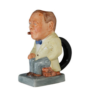 Winston Churchill Toby Jug - (Yellow jacket and grey striped pants) - Bairstow Manor Collectables