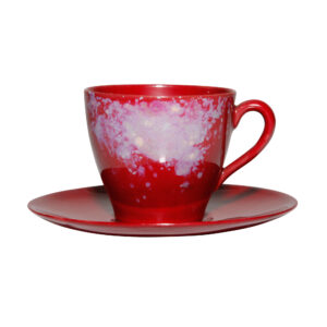 Coffee Cup and Saucer Small - Royal Doulton Flambe