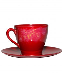 Coffee Cup and Saucer Small - Royal Doulton Flambe