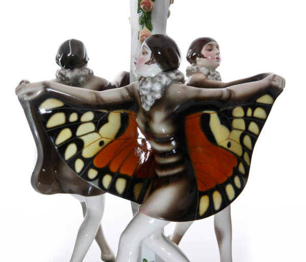 Captured Bird Lamp Three Girls - Goldscheider Figure