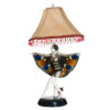 Captured Bird Lamp with Girl - Goldscheider Figure