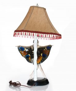 Captured Bird Lamp with Girl - Goldscheider Figure