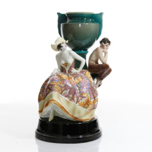 Vase Girl with Satyr - Goldscheider Figure