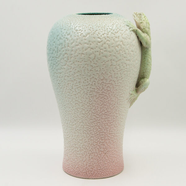 Carltonware Vase Green Lizard