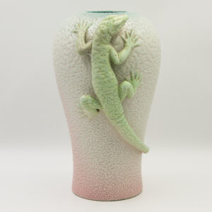 Carltonware Vase Green Lizard