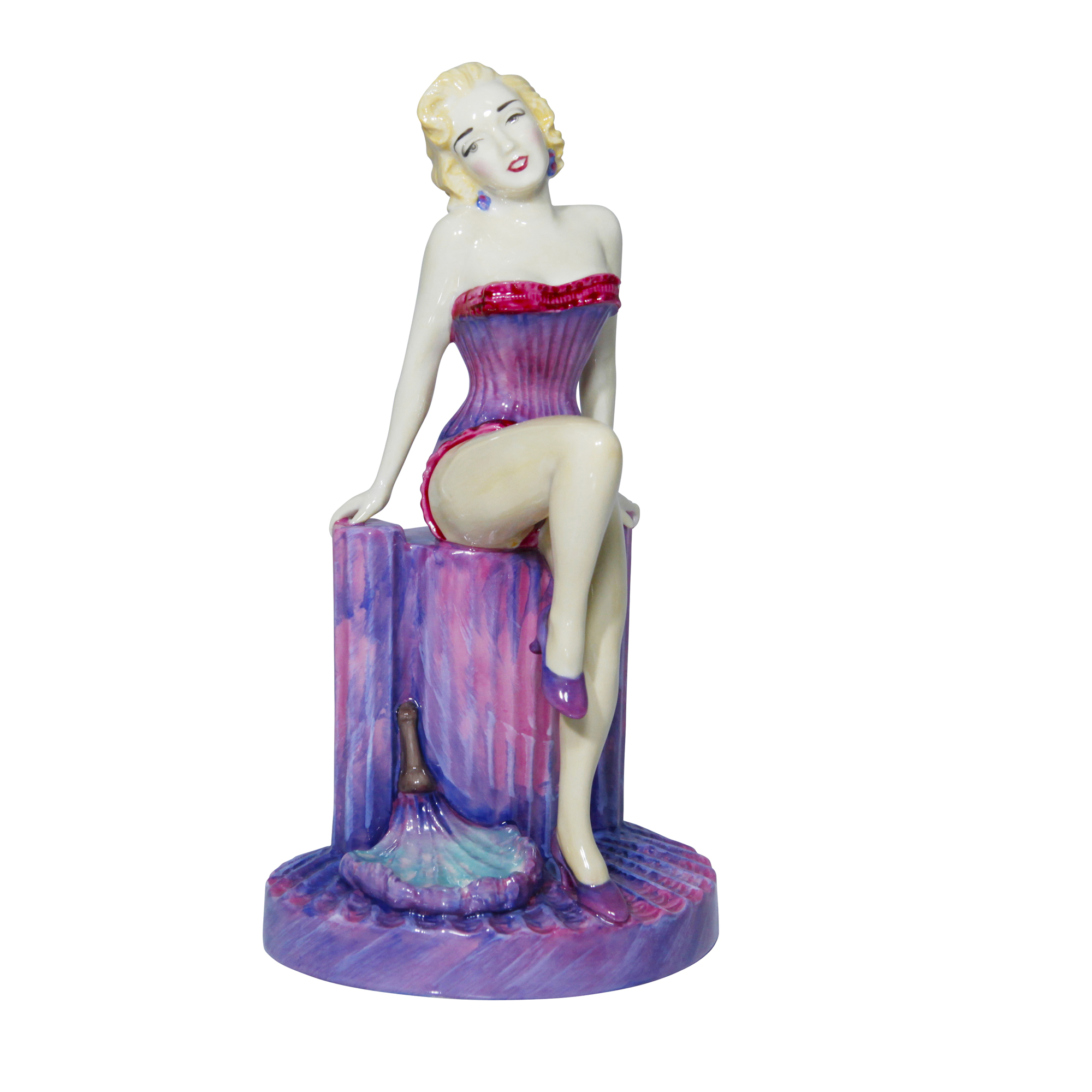 Marilyn Monroe (Purple Basque) Peggy Davies Ceramics Figurine