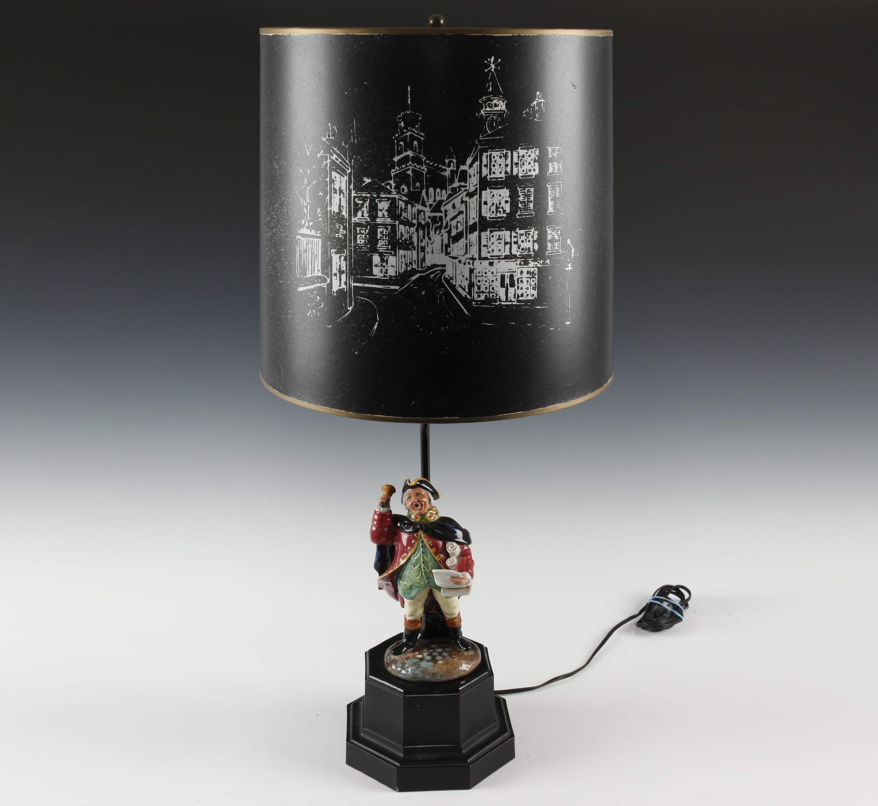 Town Crier HN2119 Lamp Royal Doulton Figurine Lamp Seaway China Company