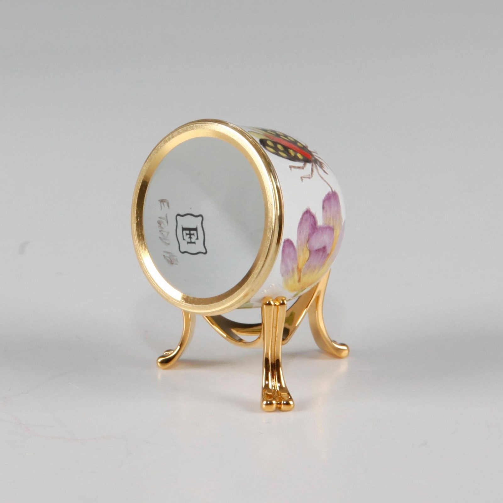 Elliot Hall Enamel Acorn Box Bugs Life With Brass Stand