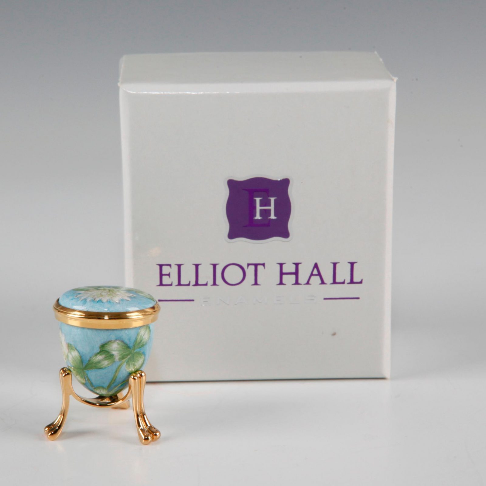 Elliot Hall Enamel Box Clovers