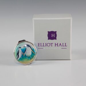 Elliot Hall Enamel Box Little Penguins