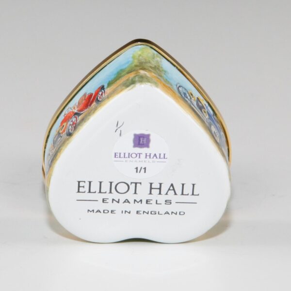Elliot Hall Enamel Heart Box Model T Ford Automobiles